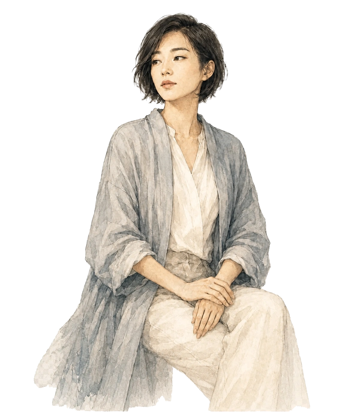 人類圖人物水彩插畫