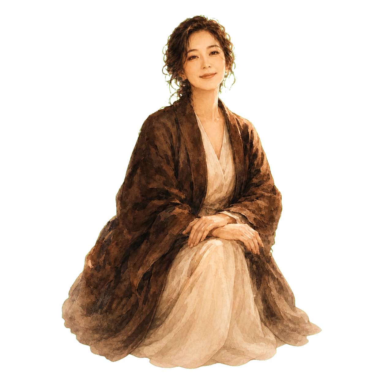 三系統整合人物水彩插畫